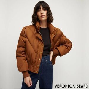 COPY - Veronica Beard **NWT** Burdette Quilted Down Puffer in Dark Ochre